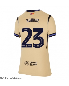 Billige Fotballdrakt Barcelona Jules Kounde #23 Replika Bortedrakt Dame 2025-26 Kortermet Billige Fotballdrakt Barcelona Jules Kounde #23 Replika Bortedrakt Dame 2025-26 Kortermet